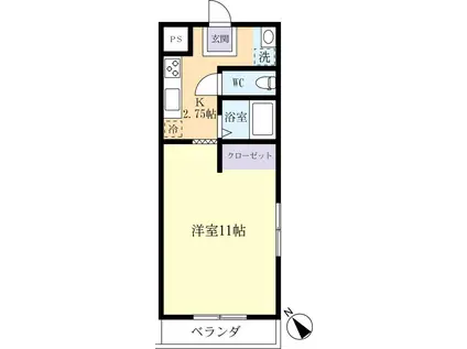 CONFI FLAT(1K/2階)の間取り写真