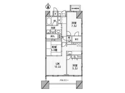 アーデンタワー新町(3LDK/10階)の間取り写真