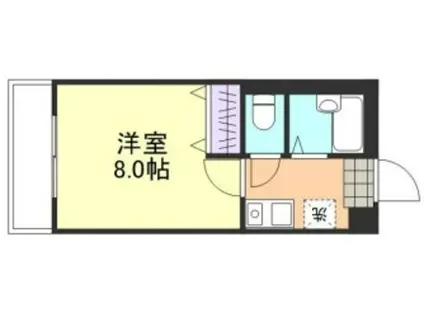 ルーチェ A(1K/2階)の間取り写真