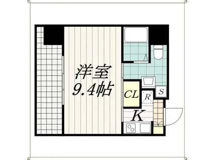 マリンパレス登戸(1K/3階)の間取り写真