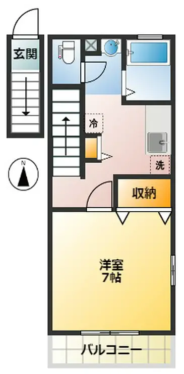 パークサイド東伏見南 2階階 間取り