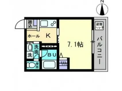 MAISON DE QUATRE III(1K/1階)の間取り写真