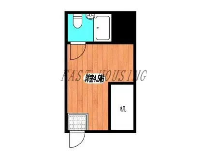 西新宿ダイヤモンドビル(ワンルーム/10階)の間取り写真