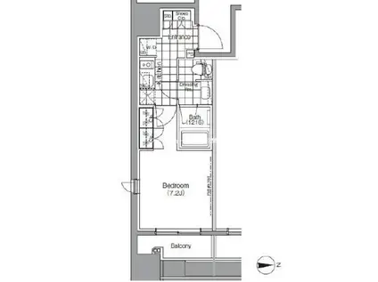 ザ・パークハビオ蔵前(1K/9階)の間取り写真