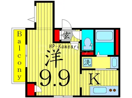 MAISON FIABLE(1K/3階)の間取り写真