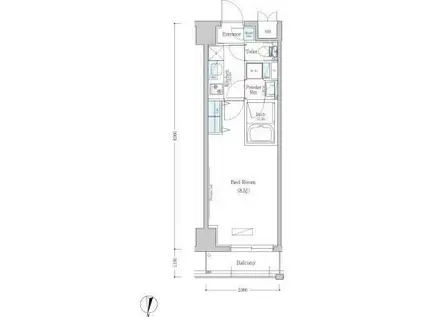 アーバネックス清澄白河II イースト棟(1K/3階)の間取り写真