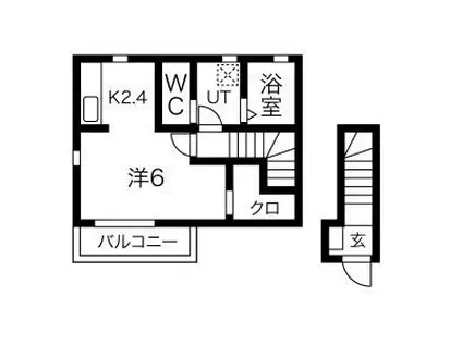 SOLEIL HINAII・III(1K/2階)の間取り写真