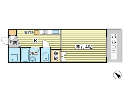 セレクト・イン・浦島(1K/1階)の間取り写真