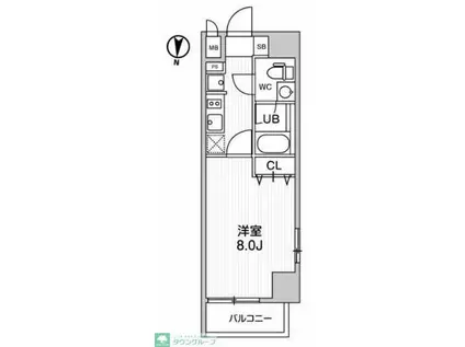 レオーネ南千住II(1K/10階)の間取り写真