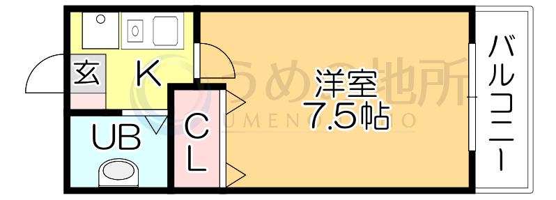 セレクトハイツ(1K/3階)の間取り写真