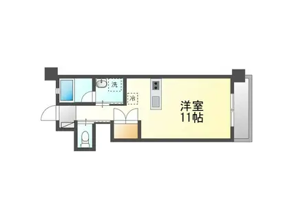 KURASSO SUNRISE(ワンルーム/2階)の間取り写真