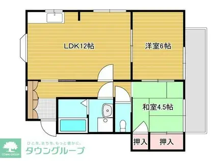 サンハイム新和(2LDK/2階)の間取り写真