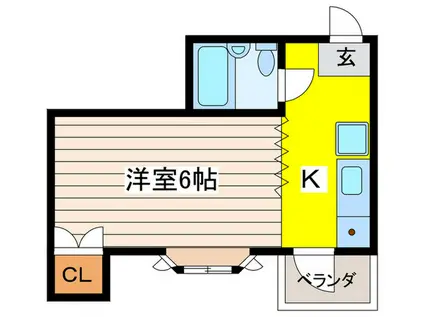 カーサ・トミー(ワンルーム/3階)の間取り写真