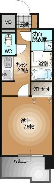 PALMS(1K/12階)の間取り写真