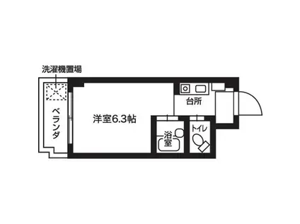 プリオール31(ワンルーム/3階)の間取り写真