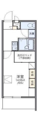 レオパレス見野山(1K/1階)の間取り写真