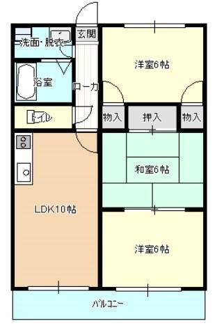 グランムーン(3LDK/2階)の間取り写真