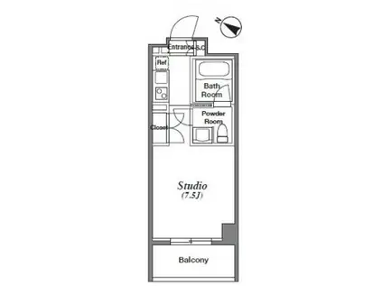 アジリア南麻布 JS(1K/3階)の間取り写真