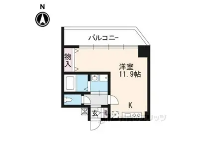 YS FLATS西陣(ワンルーム/6階)の間取り写真