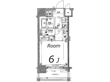 LEA横濱コアフォート(1K/9階)の間取り写真