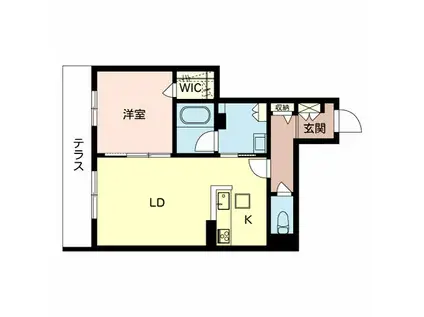 MAISON DE PERLE(1LDK/1階)の間取り写真