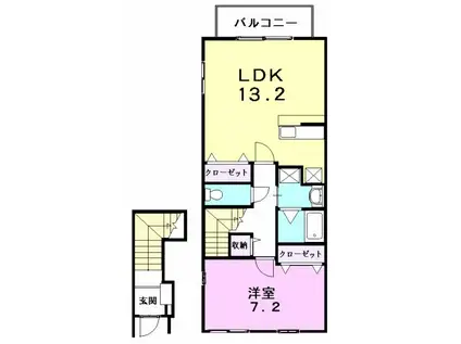ファミール(1LDK/2階)の間取り写真