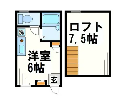 ミヨシハイツ(ワンルーム/2階)の間取り写真