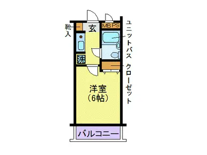 日神パレステージ橋本(1K/2階)の間取り写真