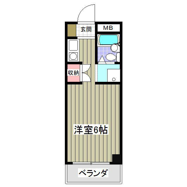 サルーテ熊谷(ワンルーム/4階)の間取り写真