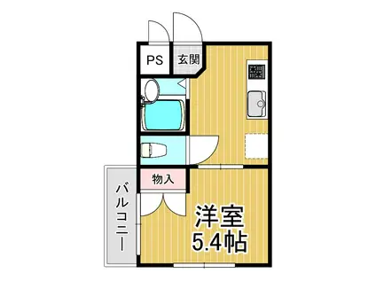 クレメント園田(1K/1階)の間取り写真