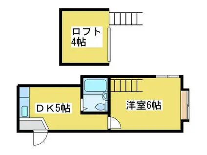 グローリーコート(1DK/4階)の間取り写真