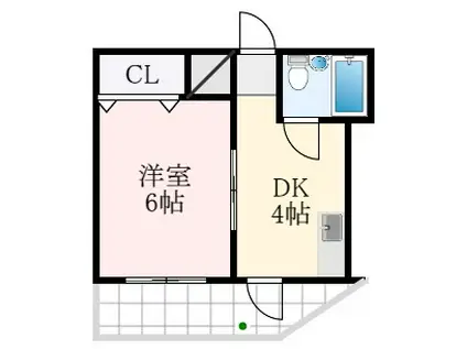 ペパーミントハウス狭山(1DK/2階)の間取り写真