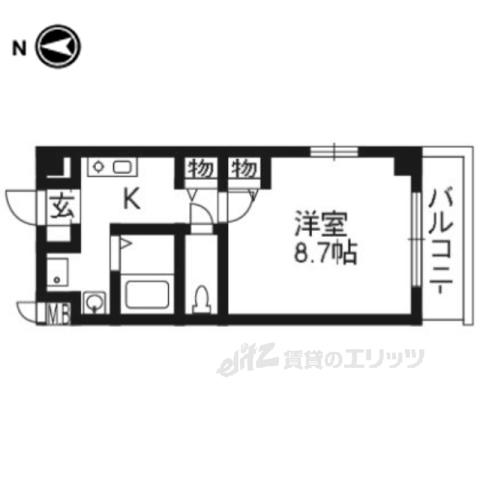 Mプラザ津田駅前十一番館(1K/4階)の間取り写真