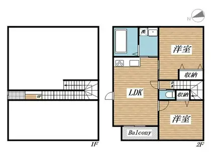 フォレストメゾン糀町(2LDK/1階)の間取り写真