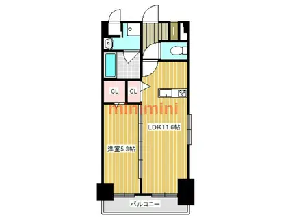 LA PCHE KINO(1LDK/2階)の間取り写真