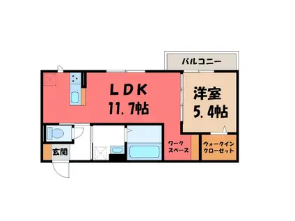 REGALO /(1LDK/2階)の間取り写真