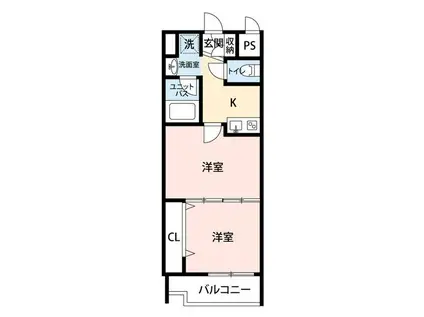 マイナビSTAYトランス原宿(2K/3階)の間取り写真