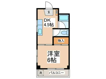 太平マンション(1DK/3階)の間取り写真