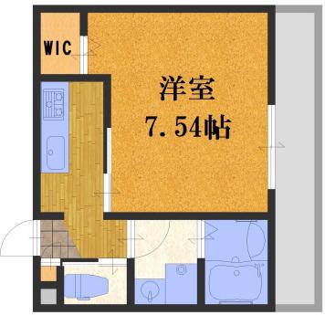 ロイヤルレジデンス万代東(1K/3階)の間取り写真
