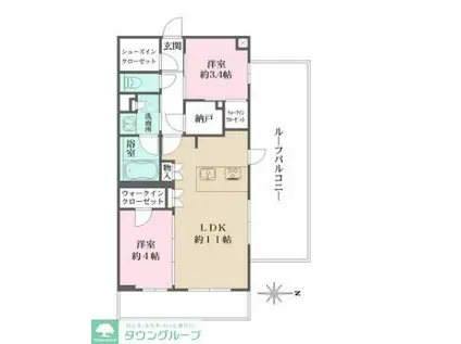 LA PERLA JIYUGAOKAII(1SLDK/3階)の間取り写真