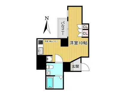 フェリオ池袋(ワンルーム/9階)の間取り写真