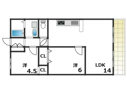 ユニハイム明石(3LDK/11階)の間取り写真