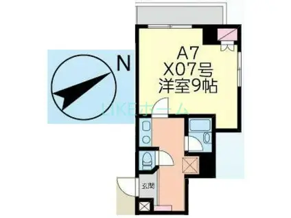 アーネット西船橋(1K/7階)の間取り写真