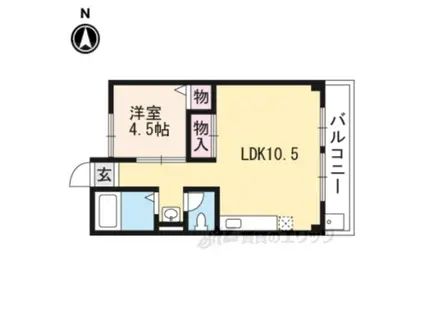 コープみささぎ(1LDK/3階)の間取り写真