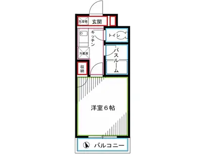 AZALEA恋ヶ窪(1K/3階)の間取り写真