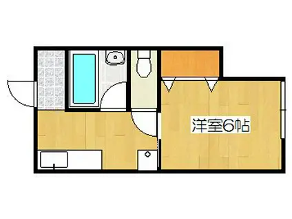 スプリングハイツ(1K/2階)の間取り写真