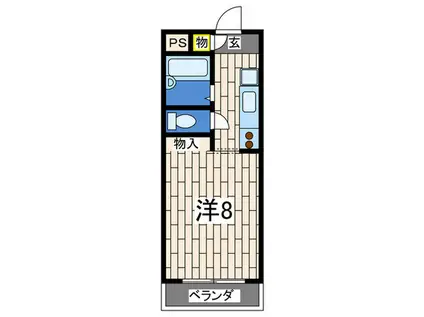 カーサ703(ワンルーム/3階)の間取り写真
