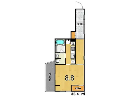 菊岡家 室町館(1K/1階)の間取り写真