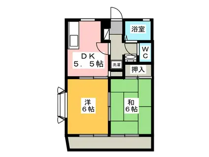 シャンボール青葉I(2DK/1階)の間取り写真