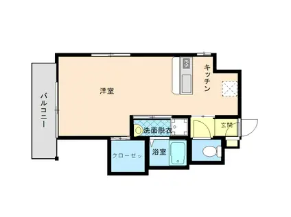 グランパルク橘館(ワンルーム/3階)の間取り写真